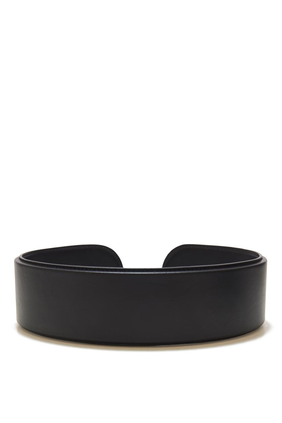 Flex large leather waist-belt