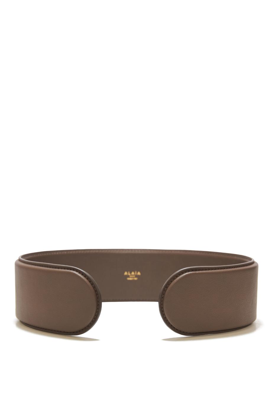 Flex large leather waist-belt 