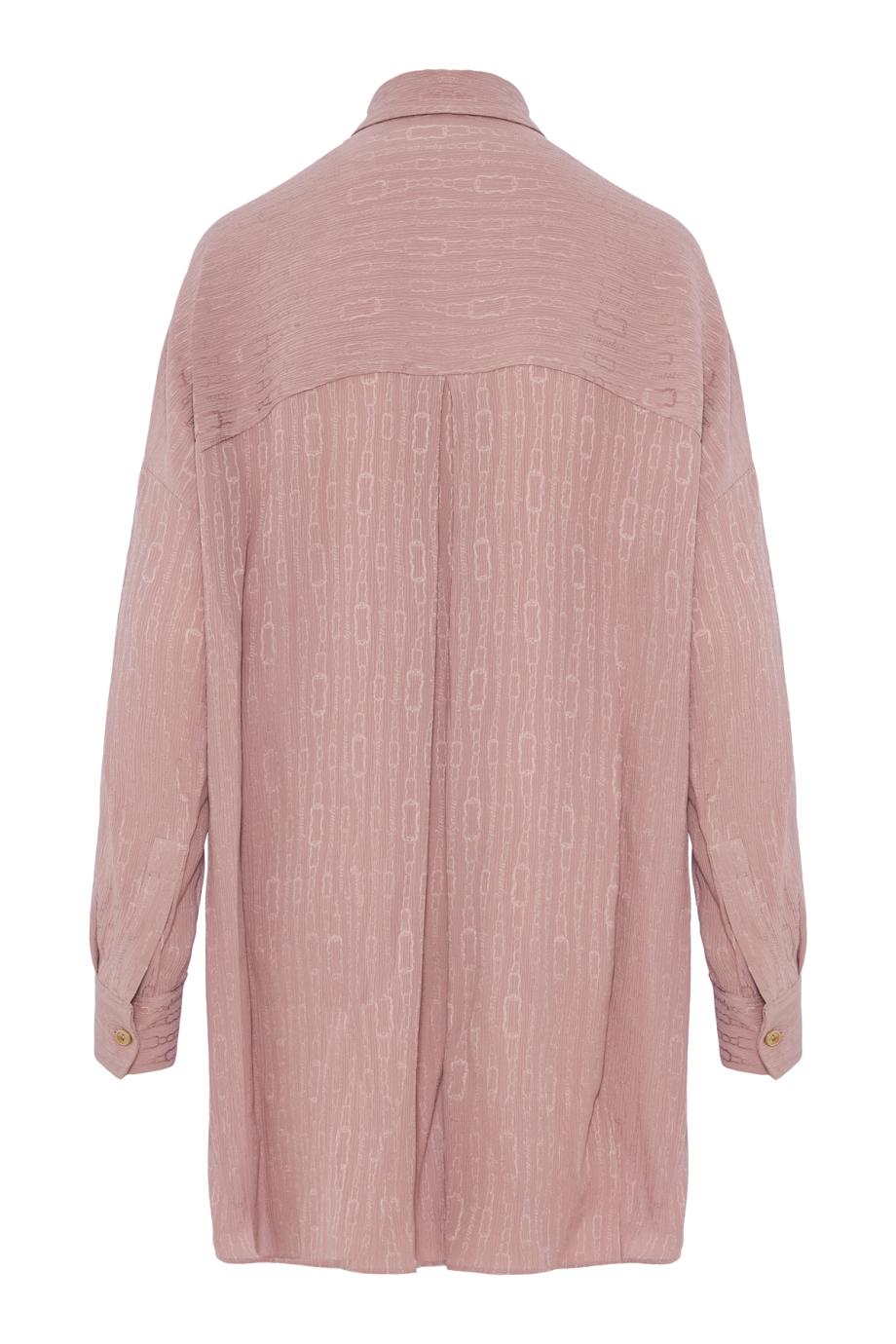 Jacquard crepon oversized shirt