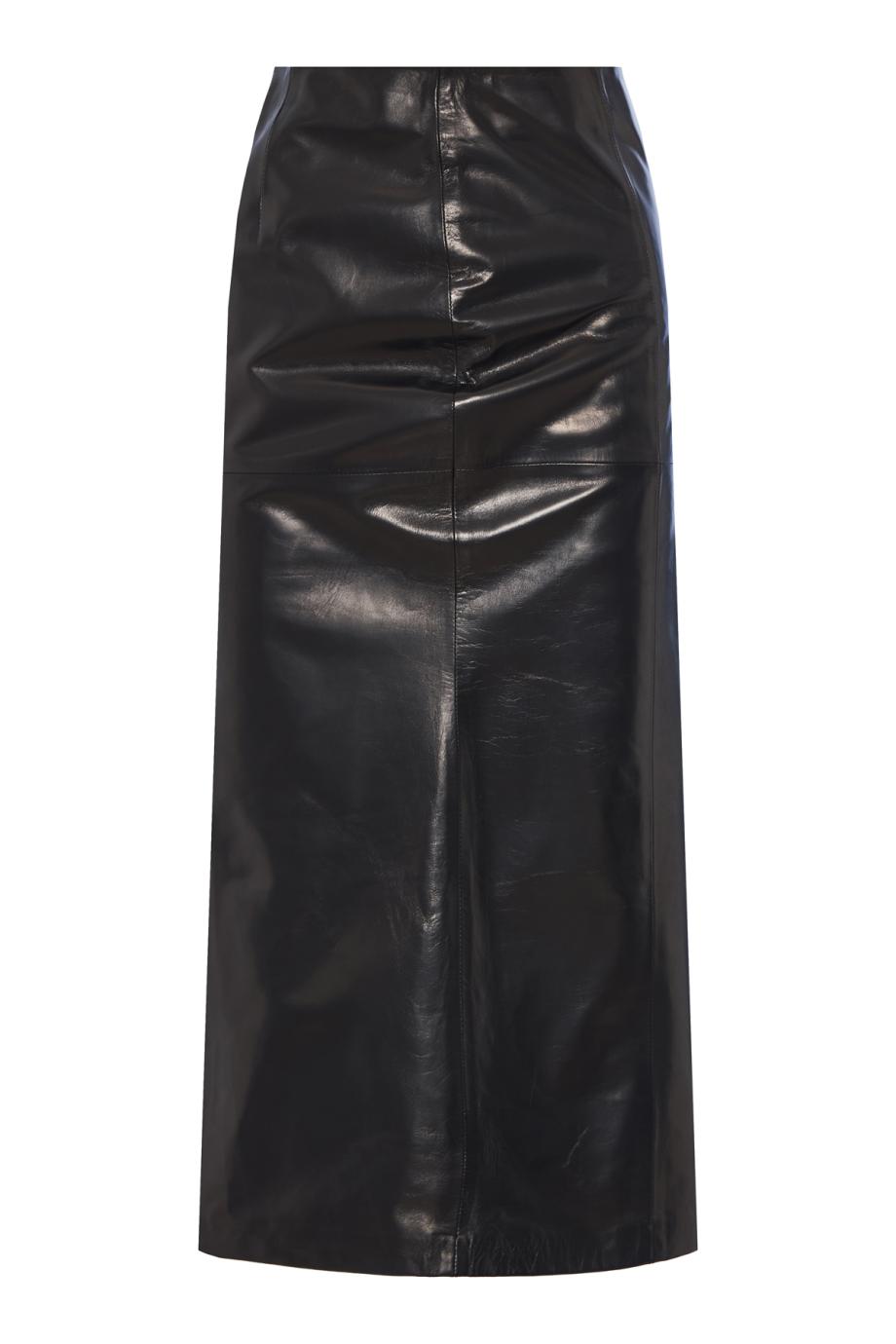 Cinzia leather midi skirt