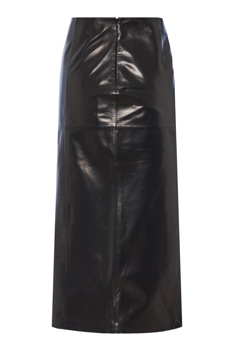 Cinzia leather midi skirt