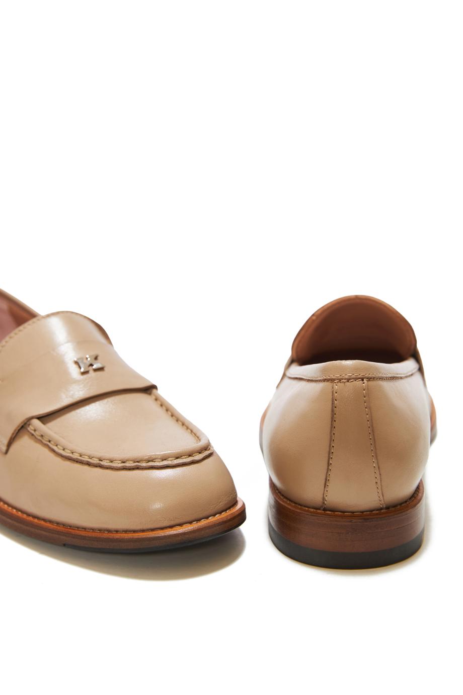 Embellished leather loafers 