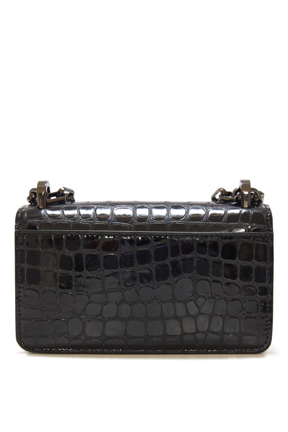 Loubi54 patent croc-leather shoulder bag