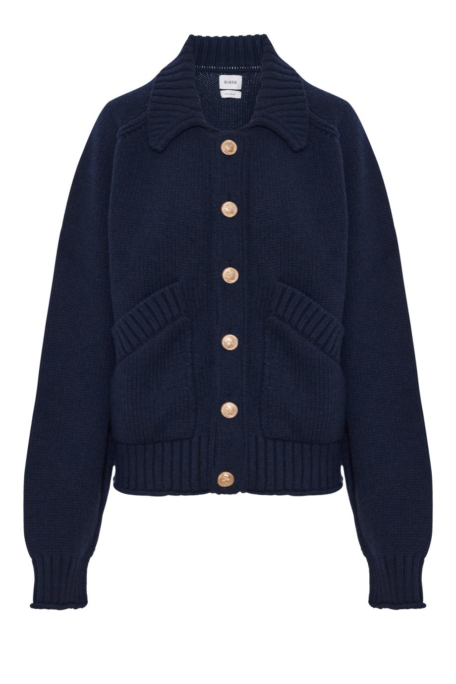 Ribbed cashmere cardigan