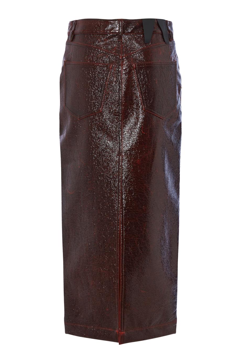 Erika treated-wool midi skirt