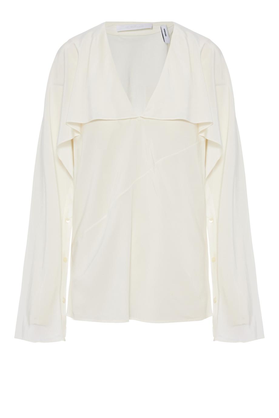 Ruffled silk blouse
