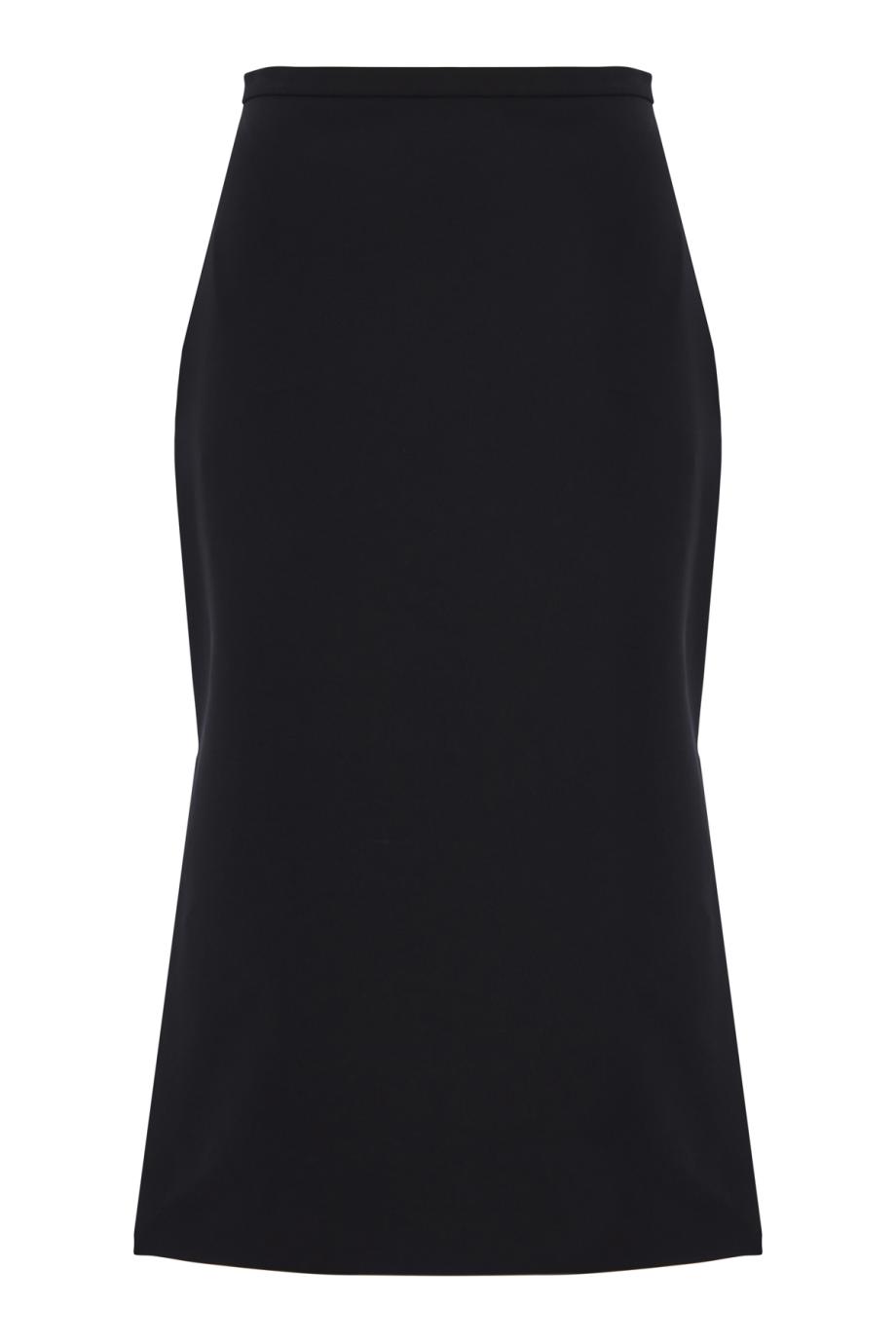 Double-crepe midi skirt