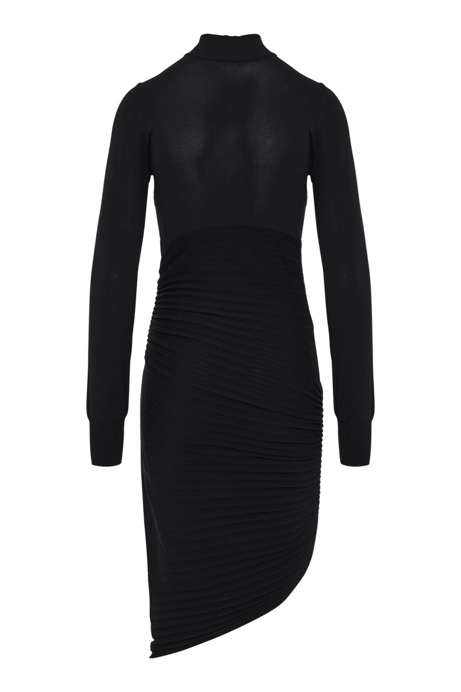 Jersey turtleneck midi dress