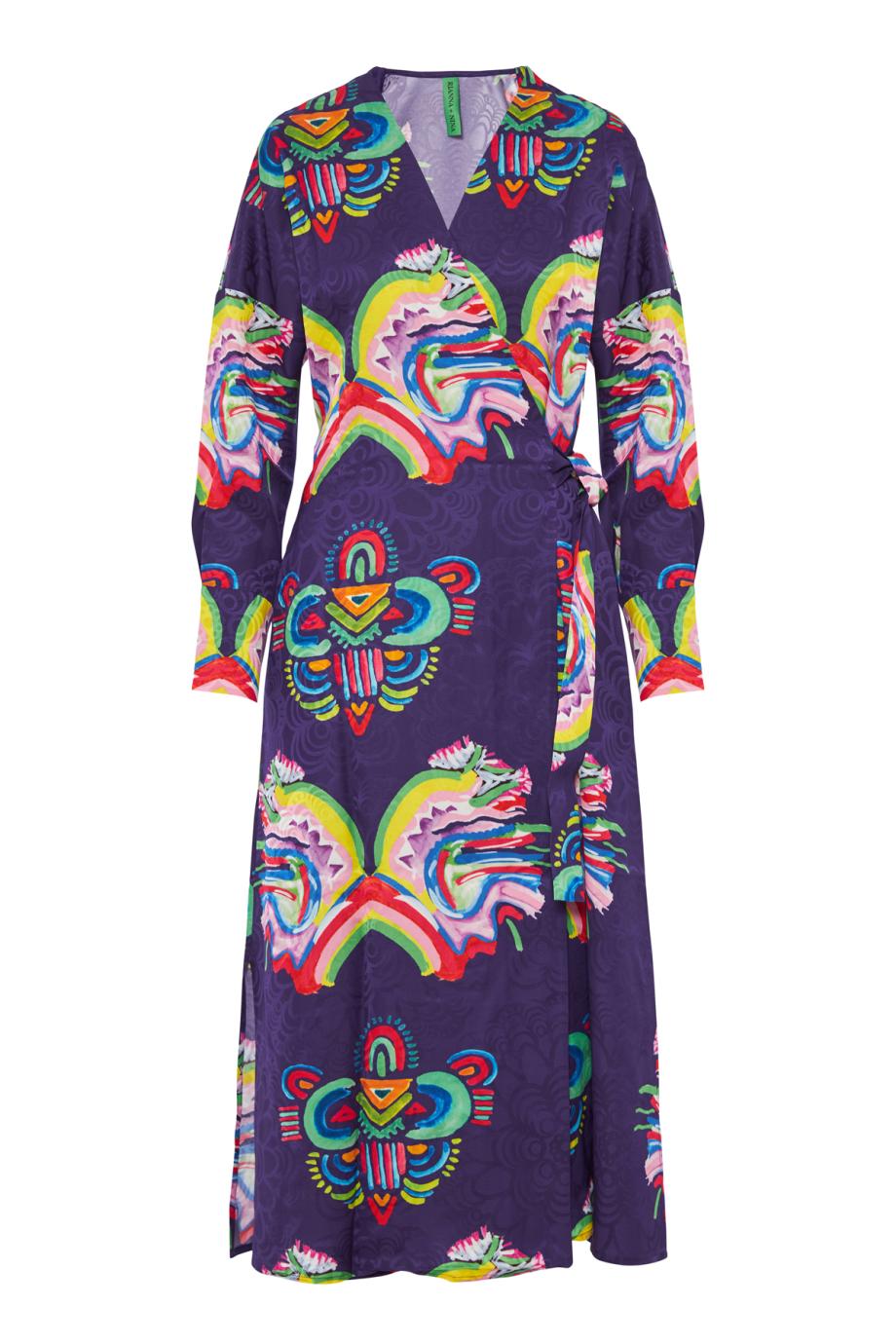 ONE-OF-A-KIND Printed silk kimono Fantasia Maggie