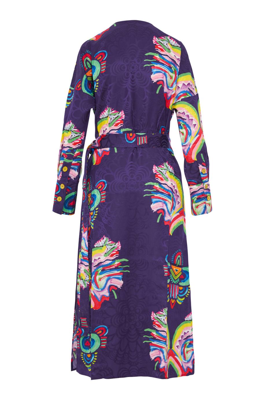 ONE-OF-A-KIND Printed silk kimono Fantasia Maggie