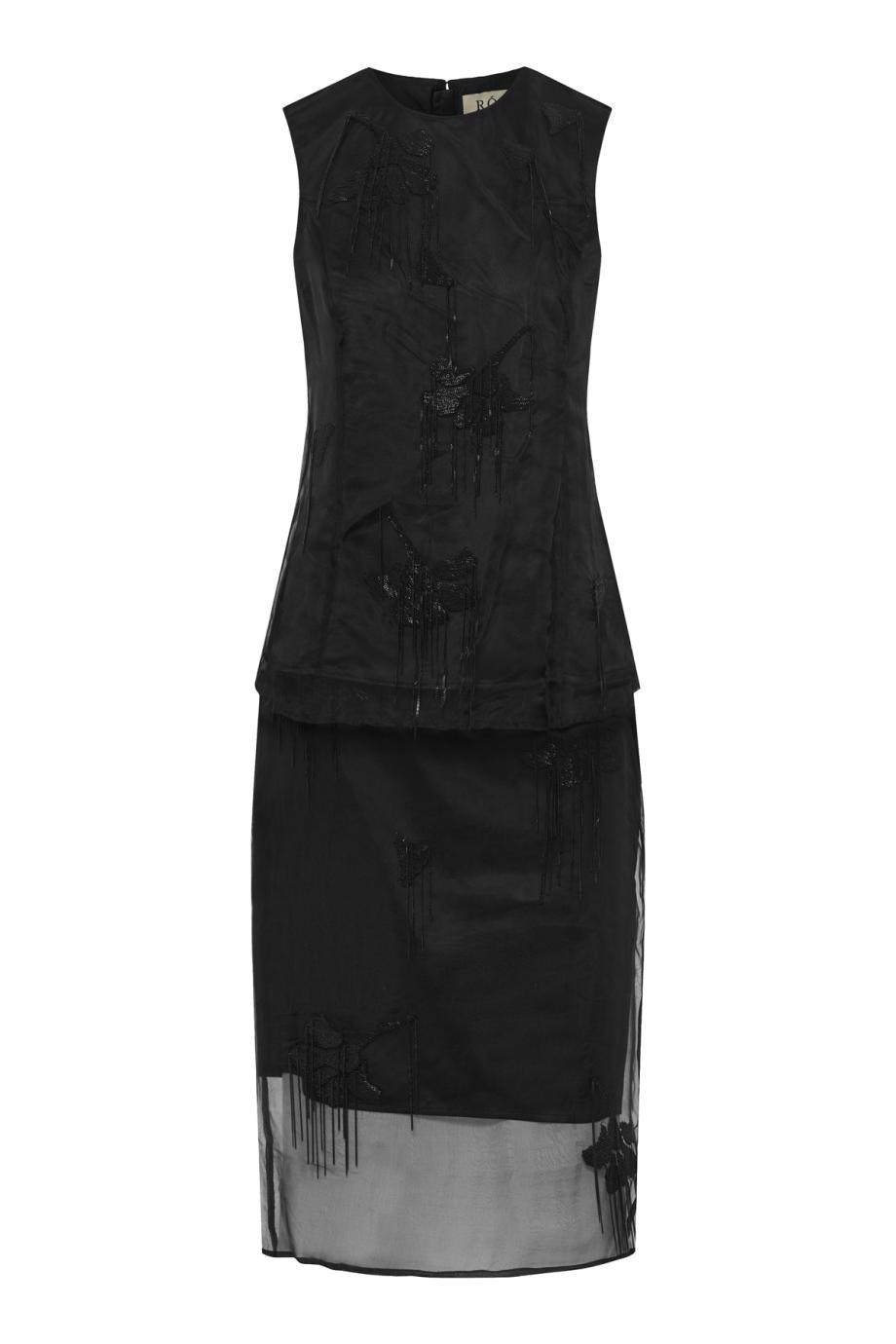 Embellished organza top