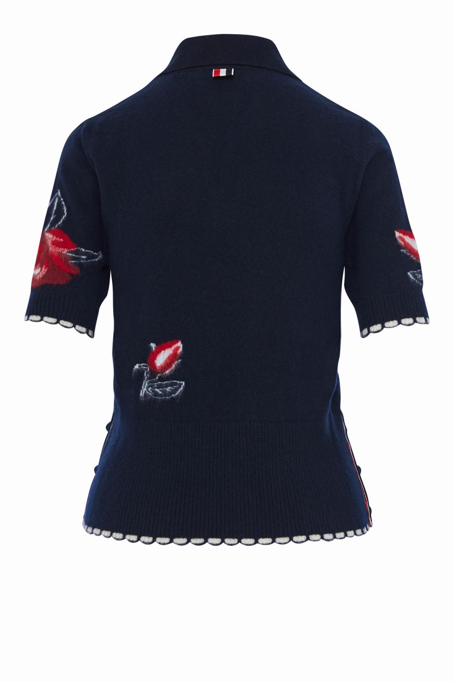 Merino Wool Brushed Rose Keyhole wool Polo