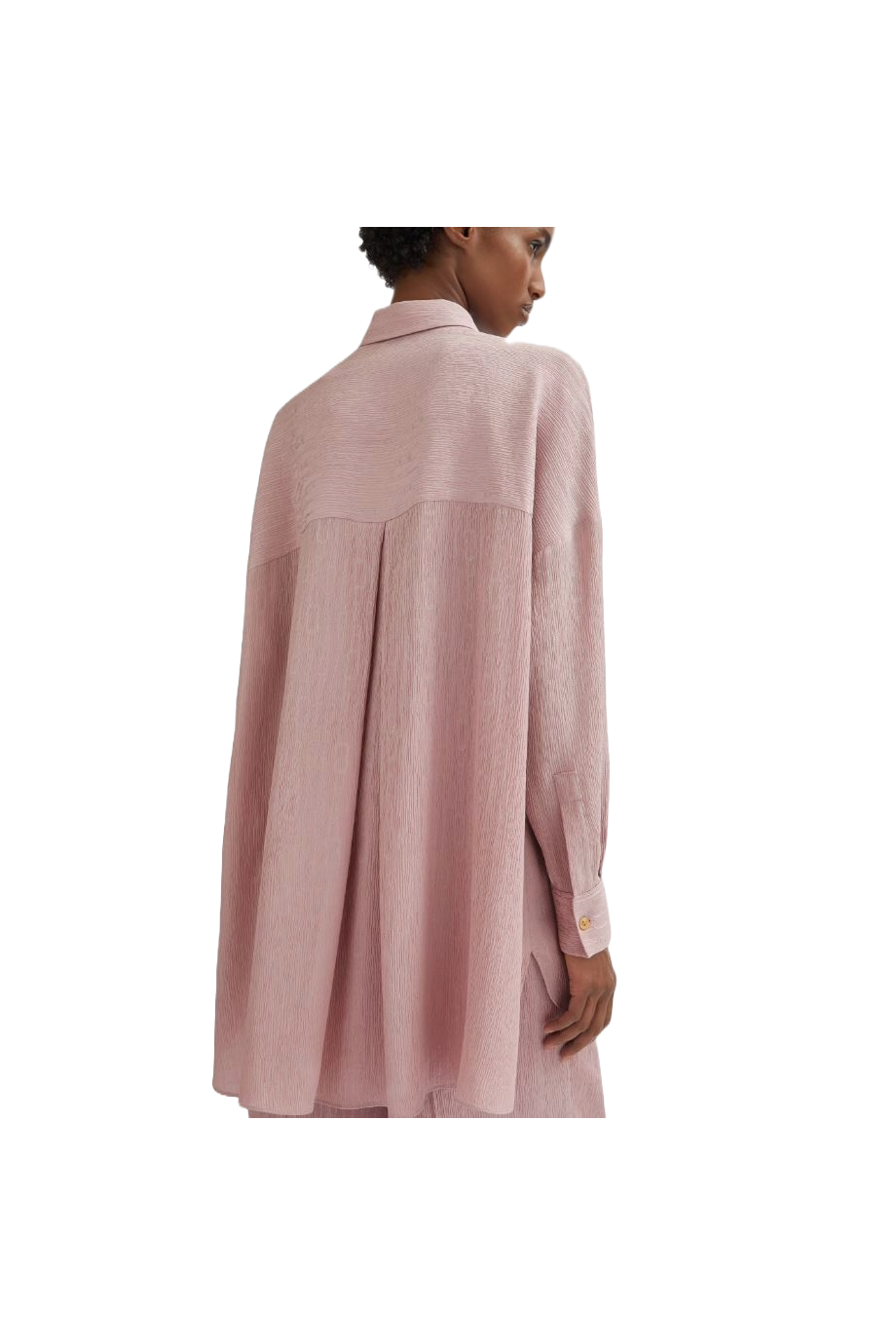 Oversized hammered-silk shirt