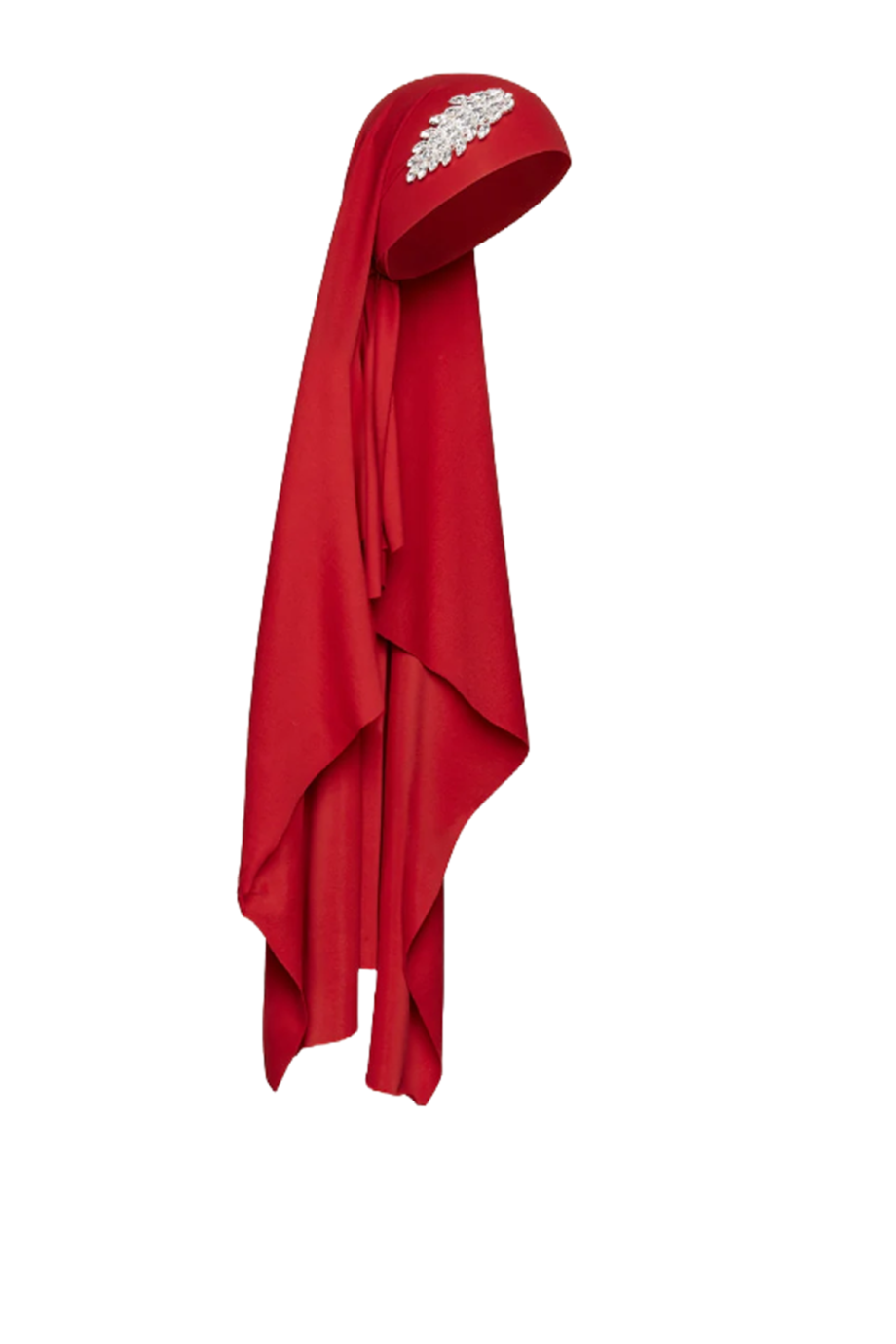 Brooch jersey veil scarf