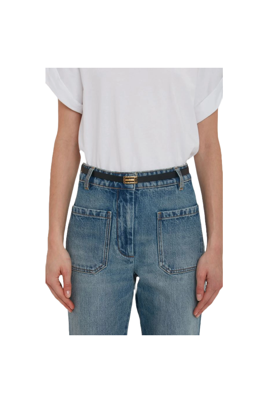Frame B micro leather belt
