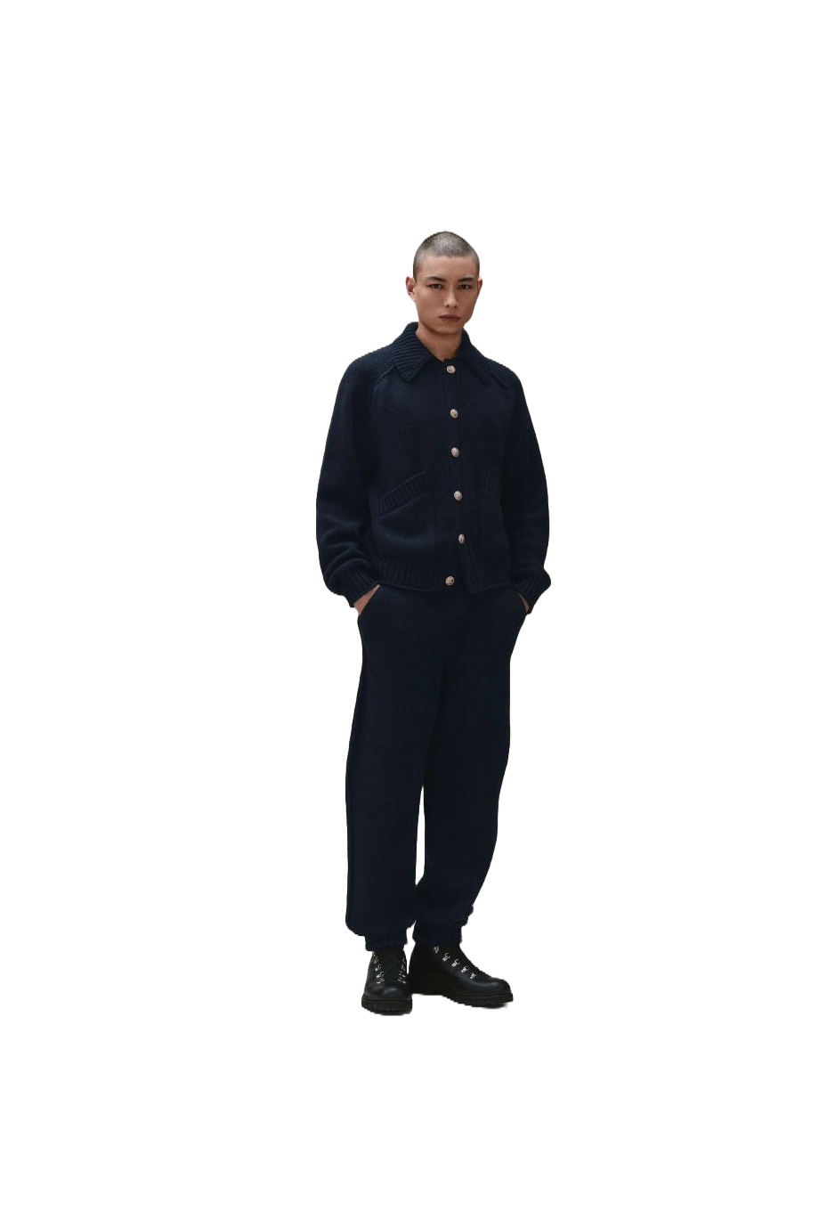 Ribbed cashmere cardigan