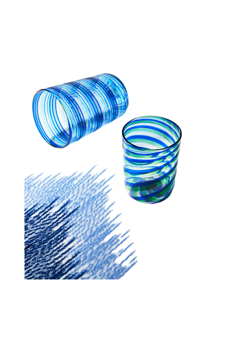 Rainbow Blue Swirl Tumbler