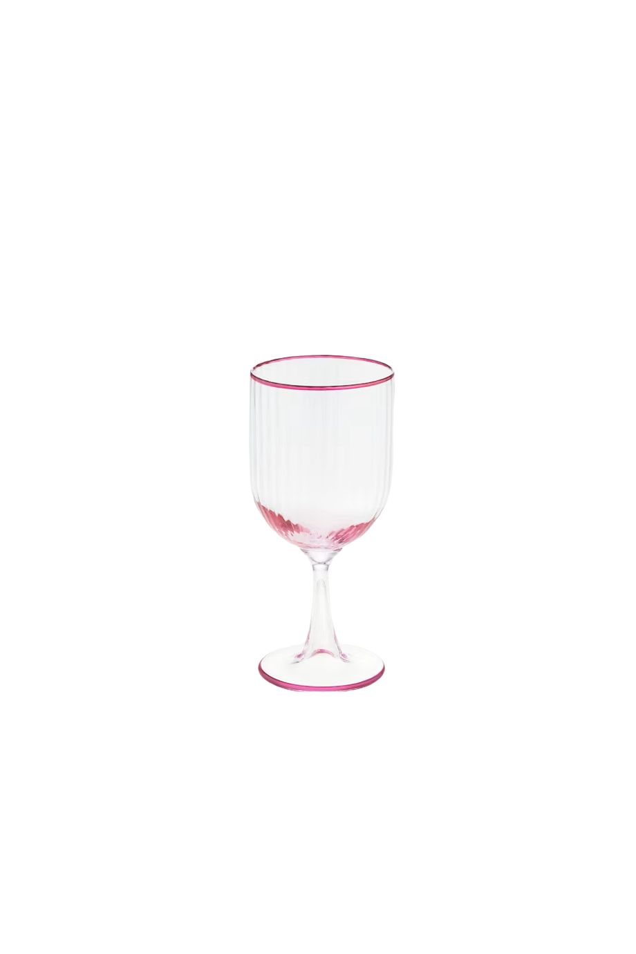 Striped White Wine Glass