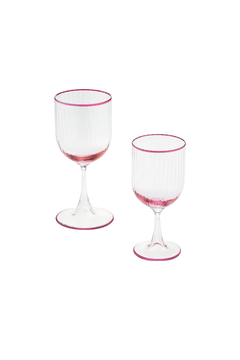 Striped White Wine Glass