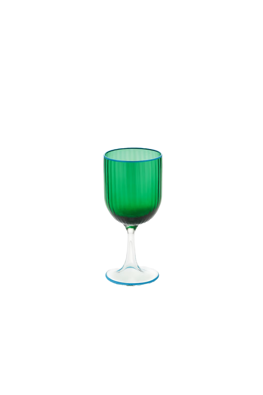 Striped White Wine Glass