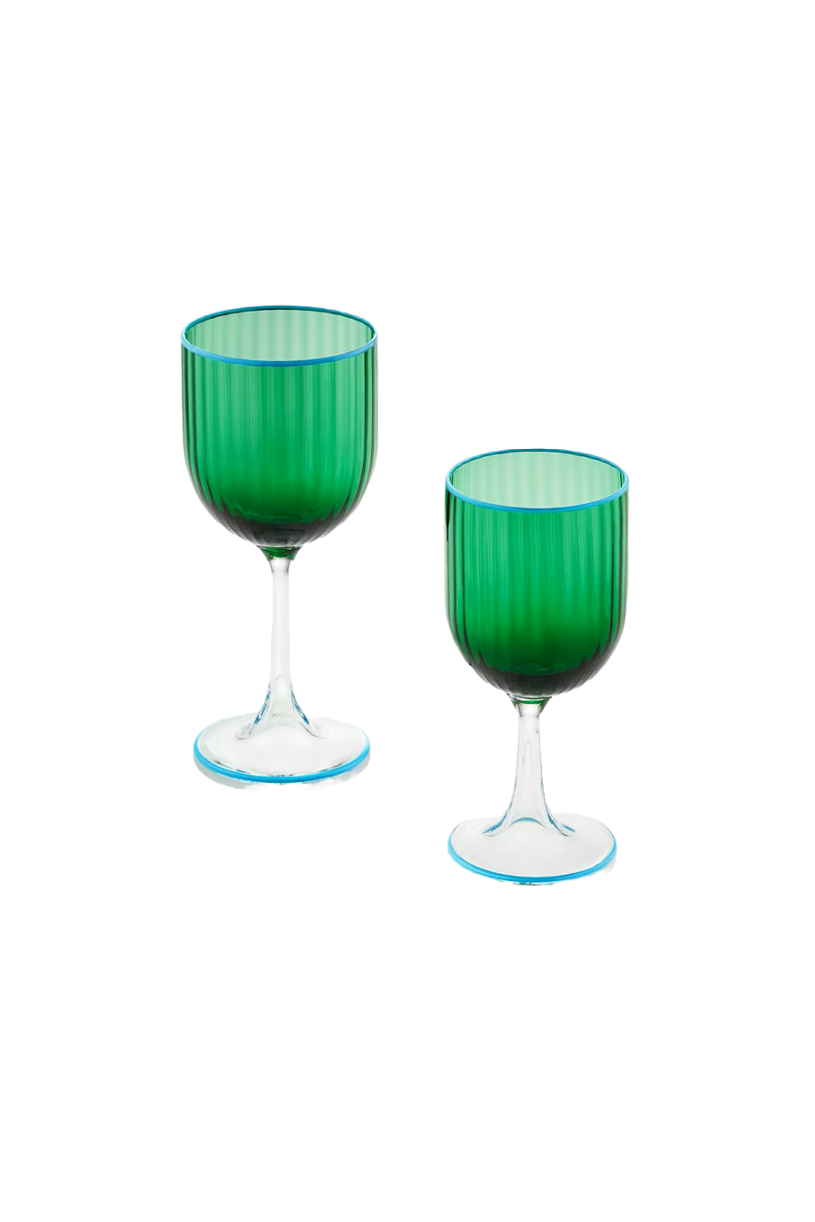 Striped White Wine Glass