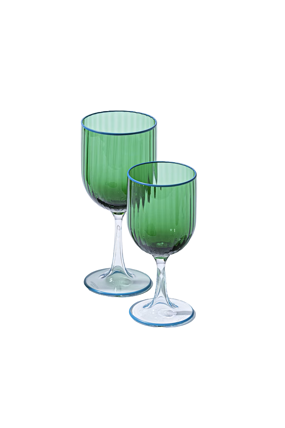 Striped White Wine Glass