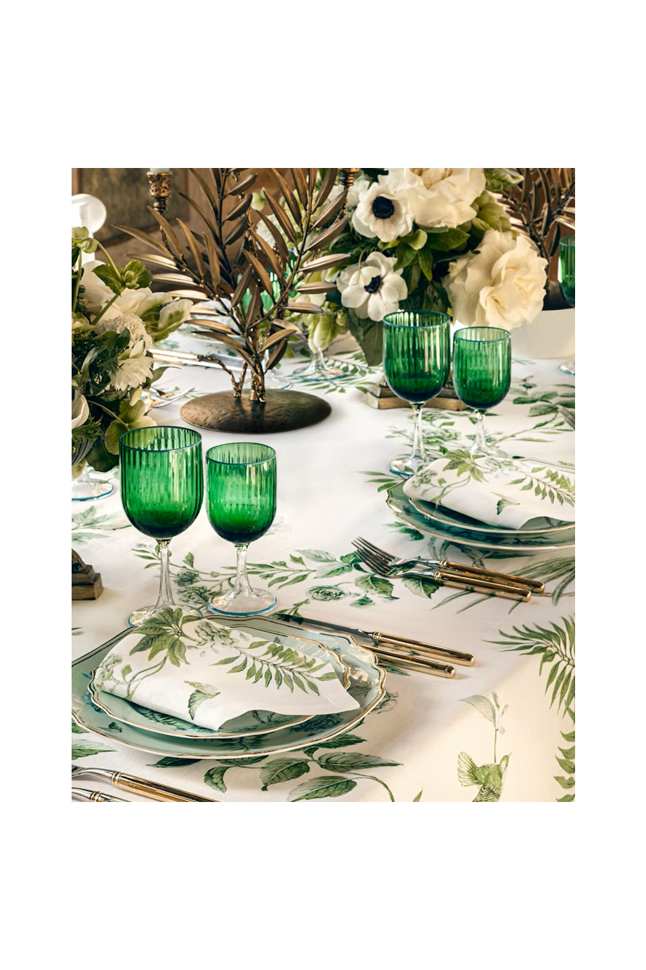 Striped White Wine Glass