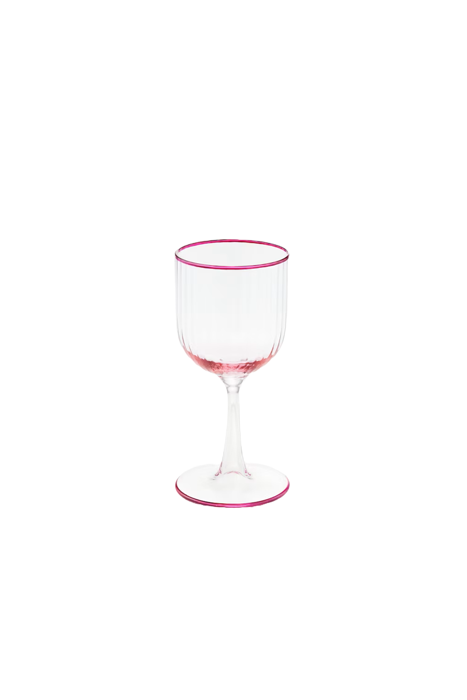 Striped White Wine Glass