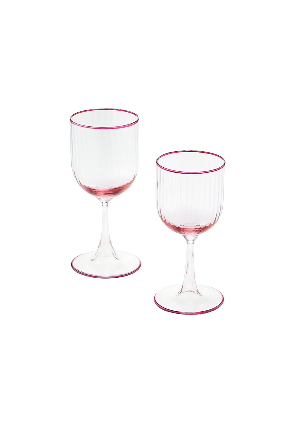 Striped White Wine Glass