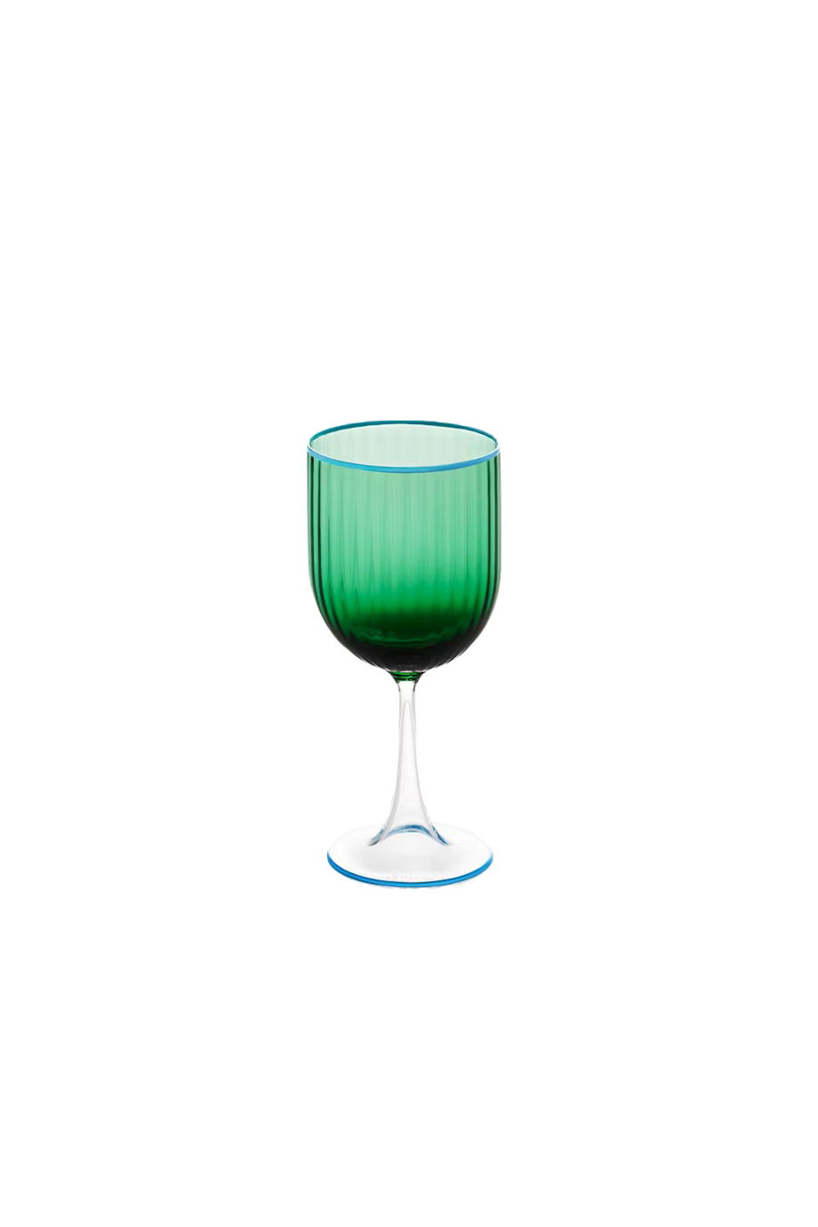 Striped White Wine Glass