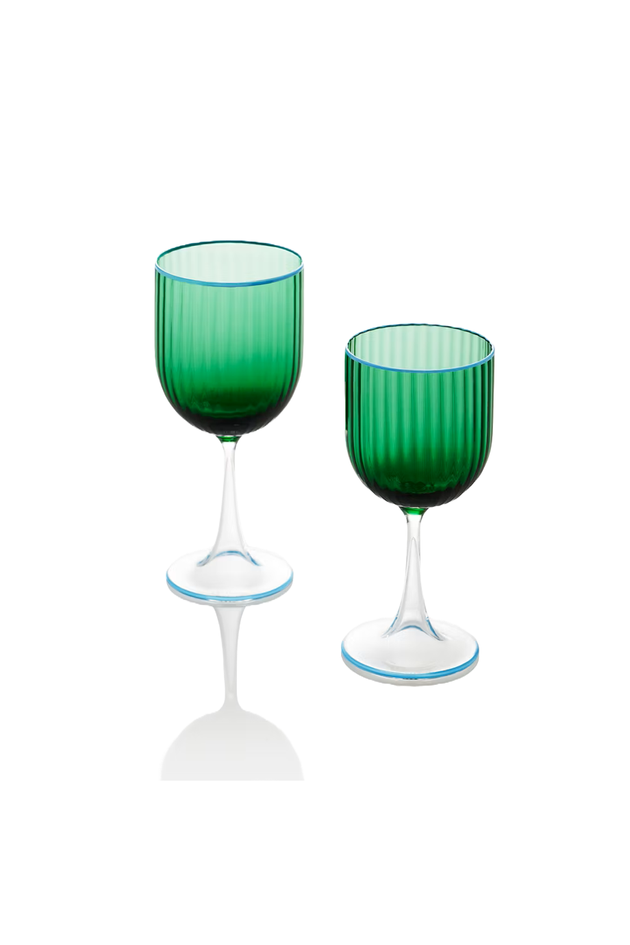 Striped White Wine Glass