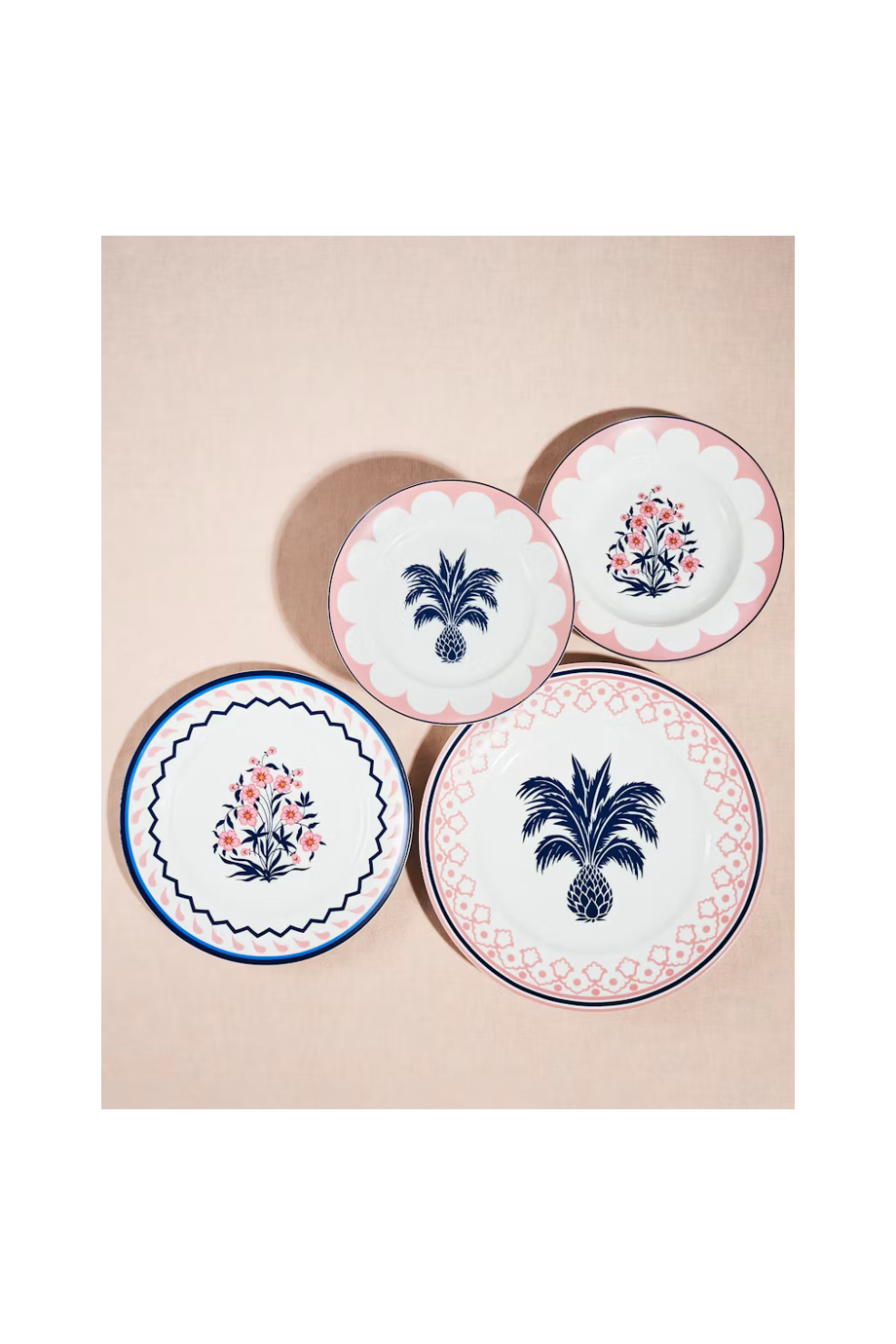 Jaipur printed porcelain dinner plate 2pc 27cm
