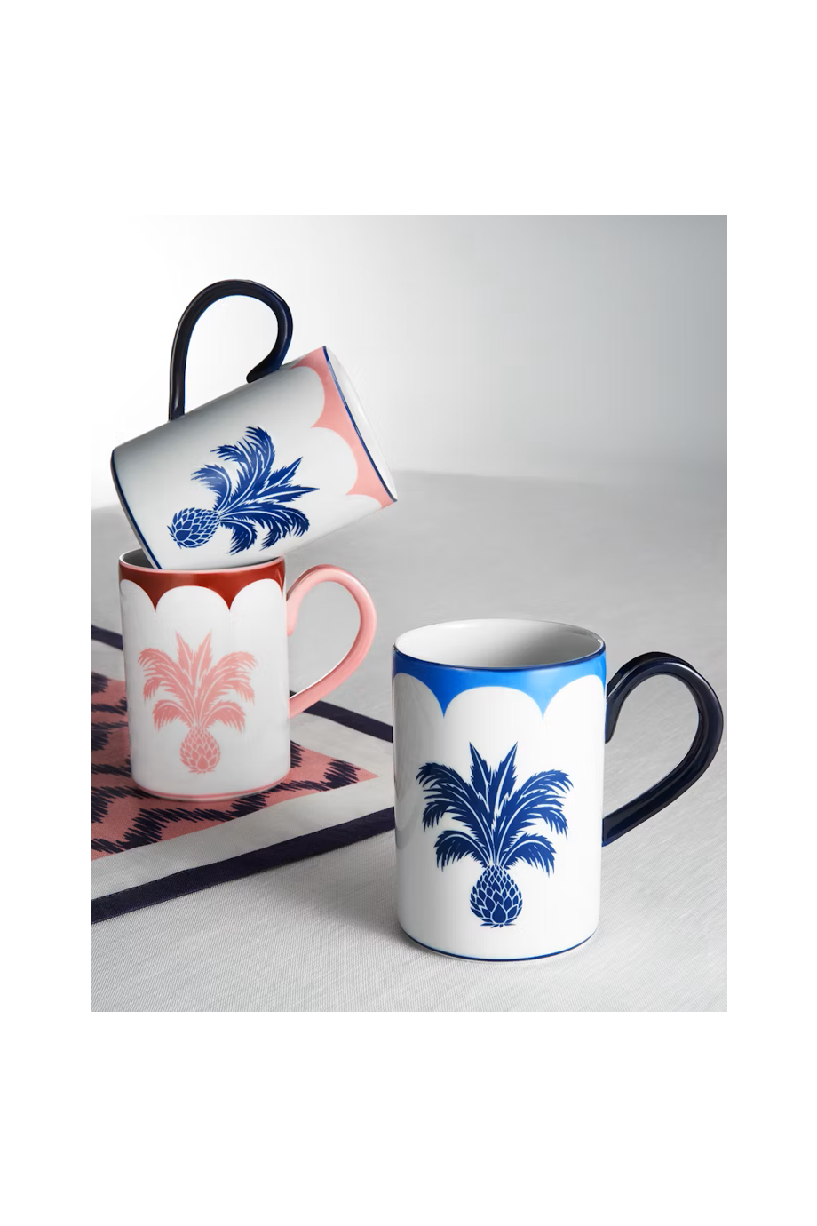 Jaipur printed porcelain mug 38cl