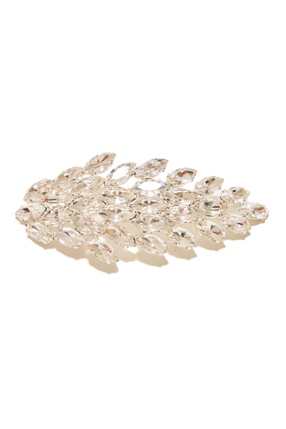 Crystal marquisw brooch in shilver