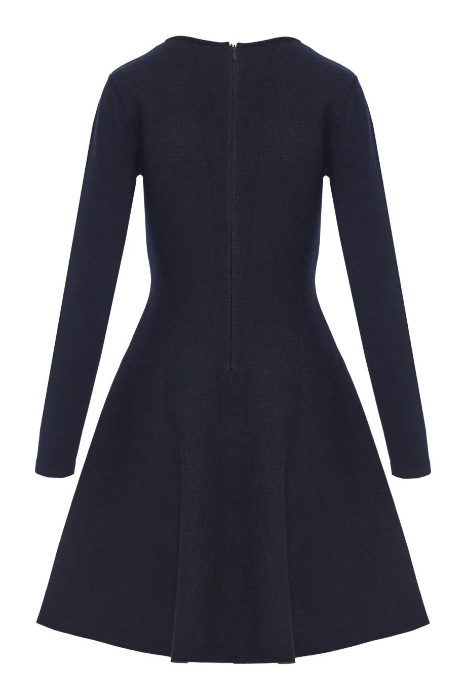 Crysanthemum jacquard knitted mini dress