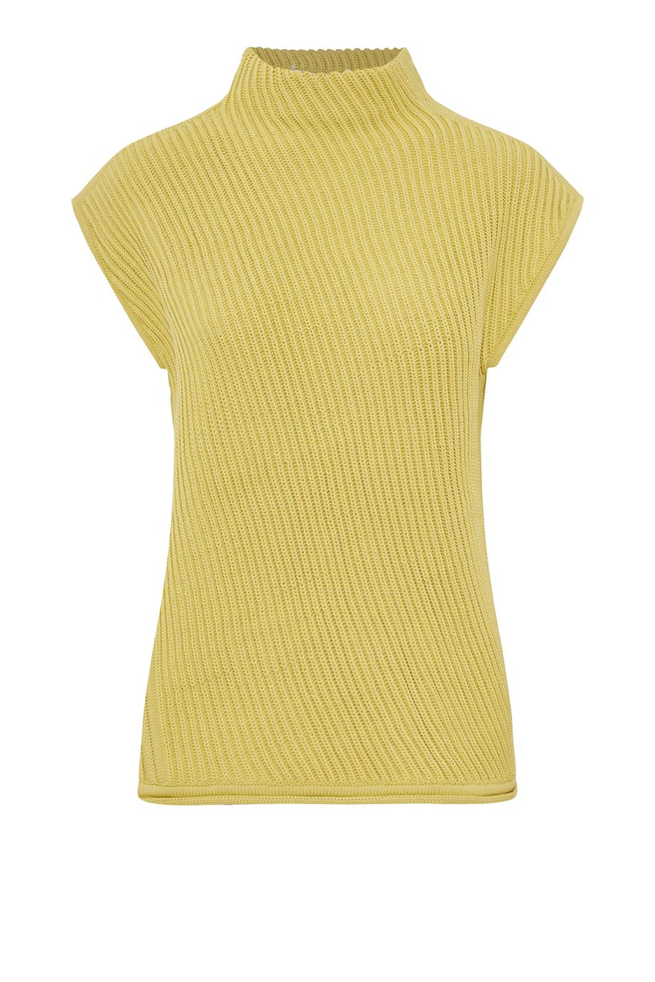 Ribbed knitted turtleneck sweater