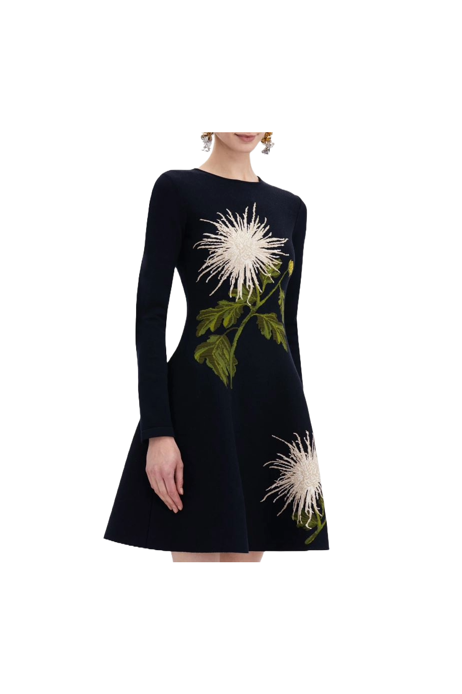 Jacquard knitted mini dress