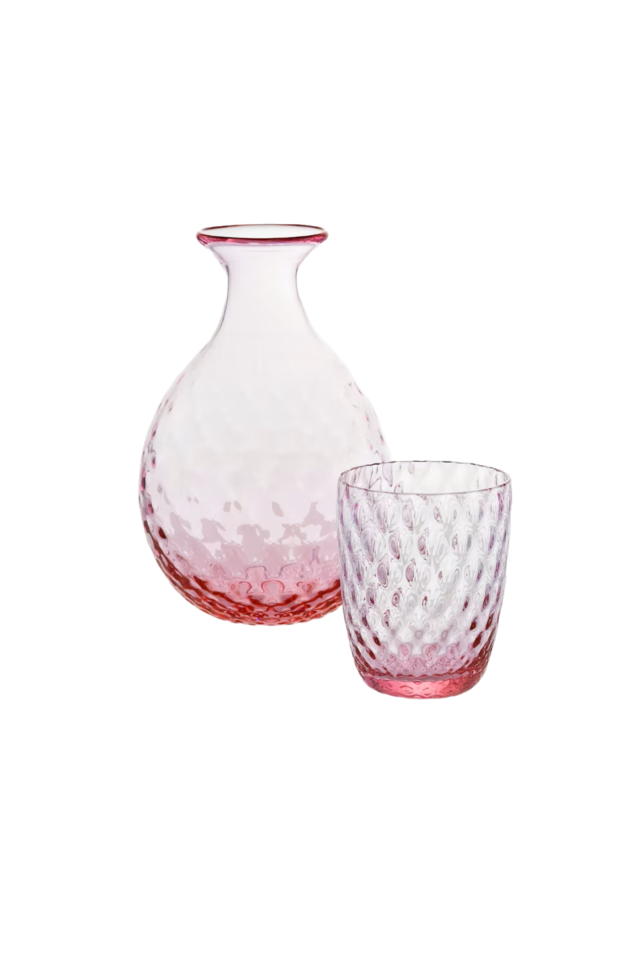 Balloon murano glass carafe & tumbler