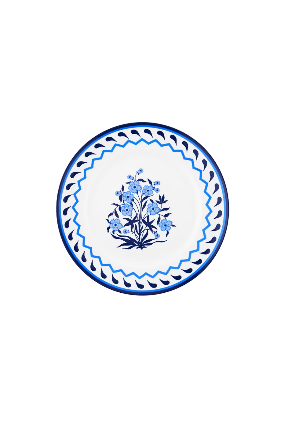 Jaipur printed porcelain dinner plate 2pc 27cm