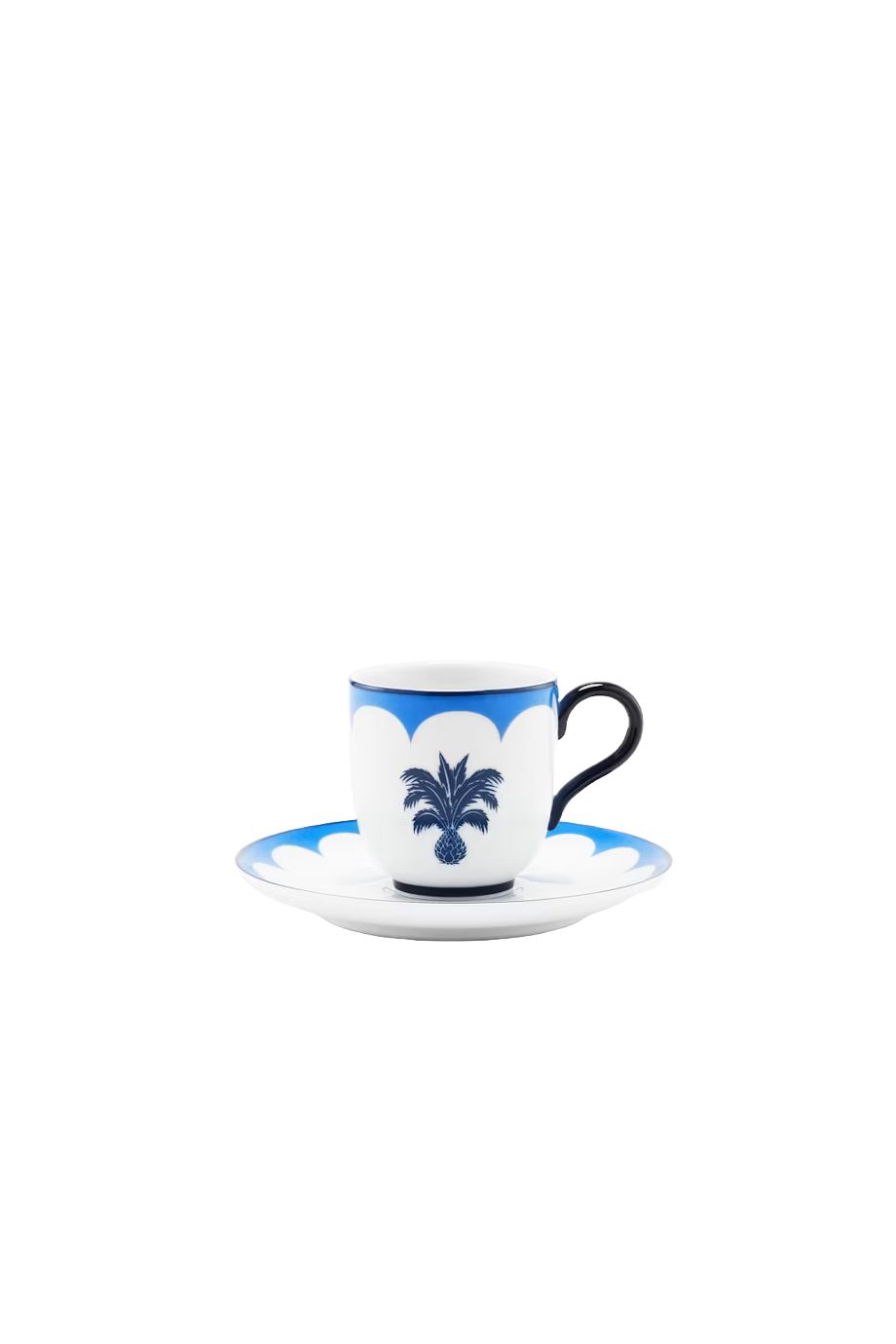 Jaipur printed porcelain coffee cup and saucer x 2