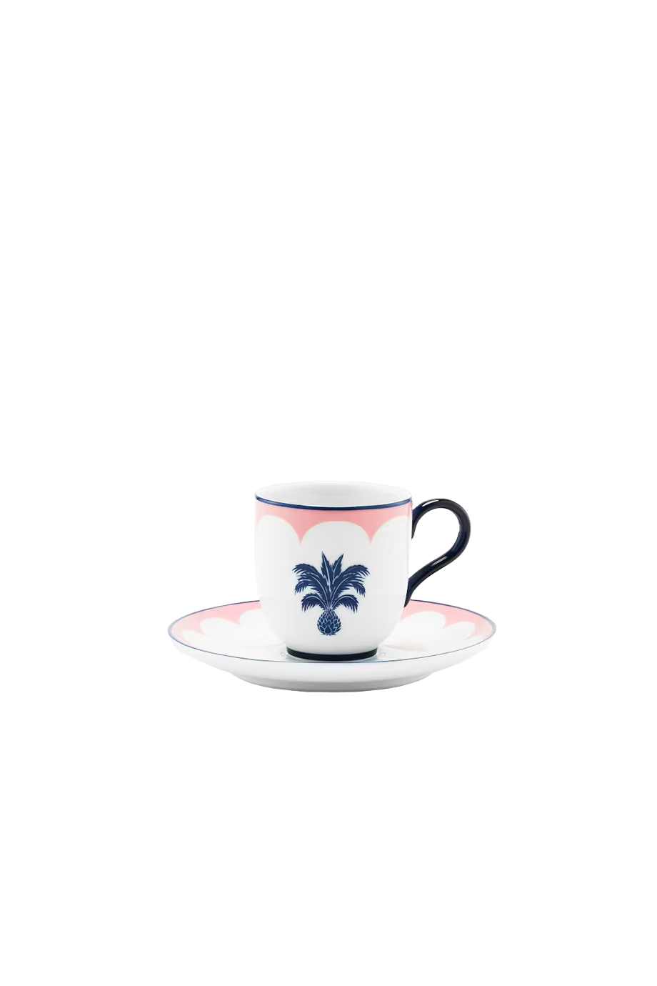 Jaipur printed porcelain coffee cup and saucer x 2
