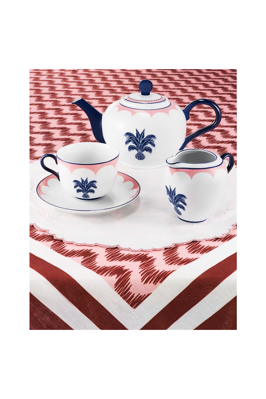 Jaipur printed porcelain creamer x 2