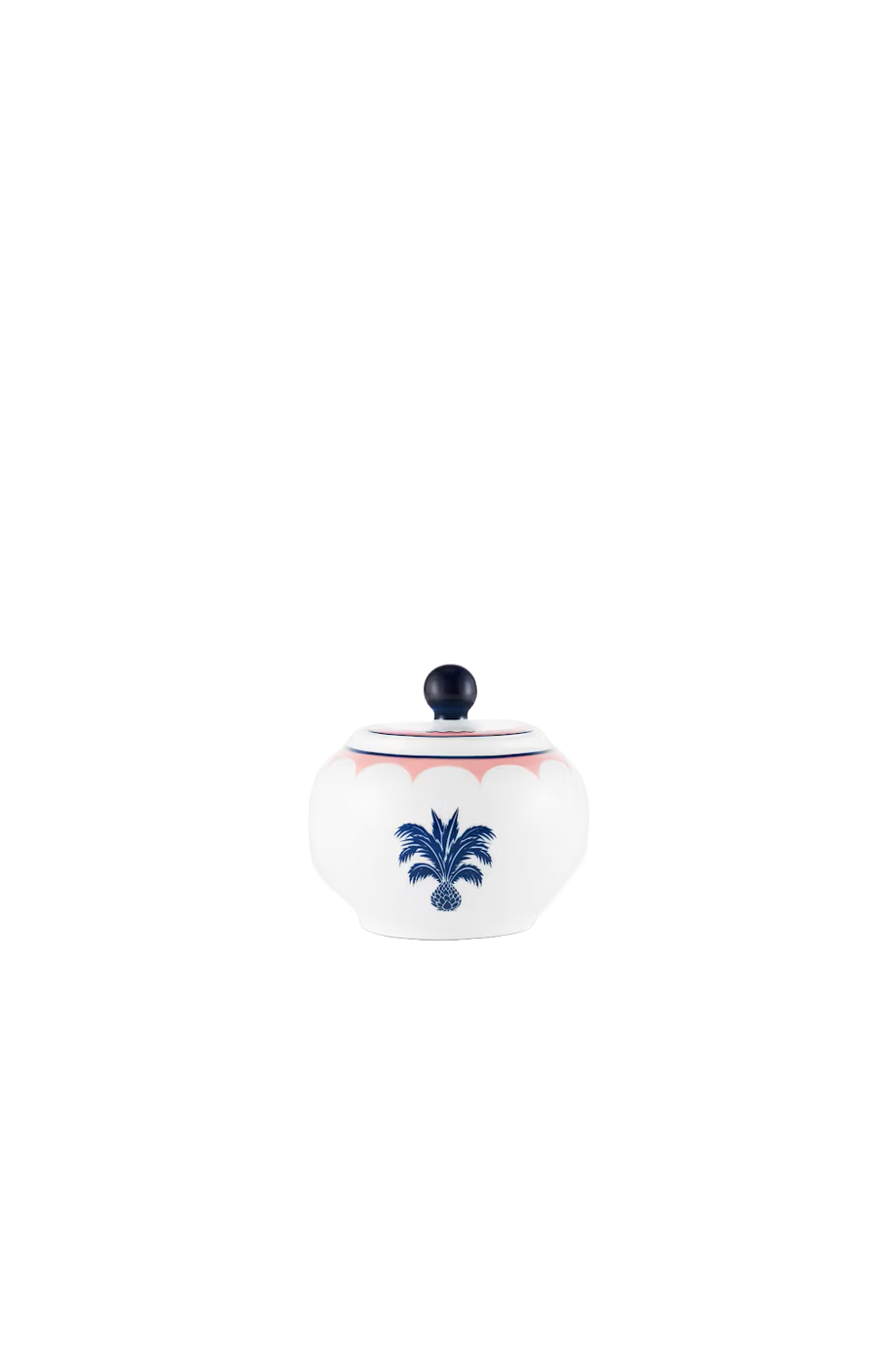 Jaipur printed porcelain sugar bowl