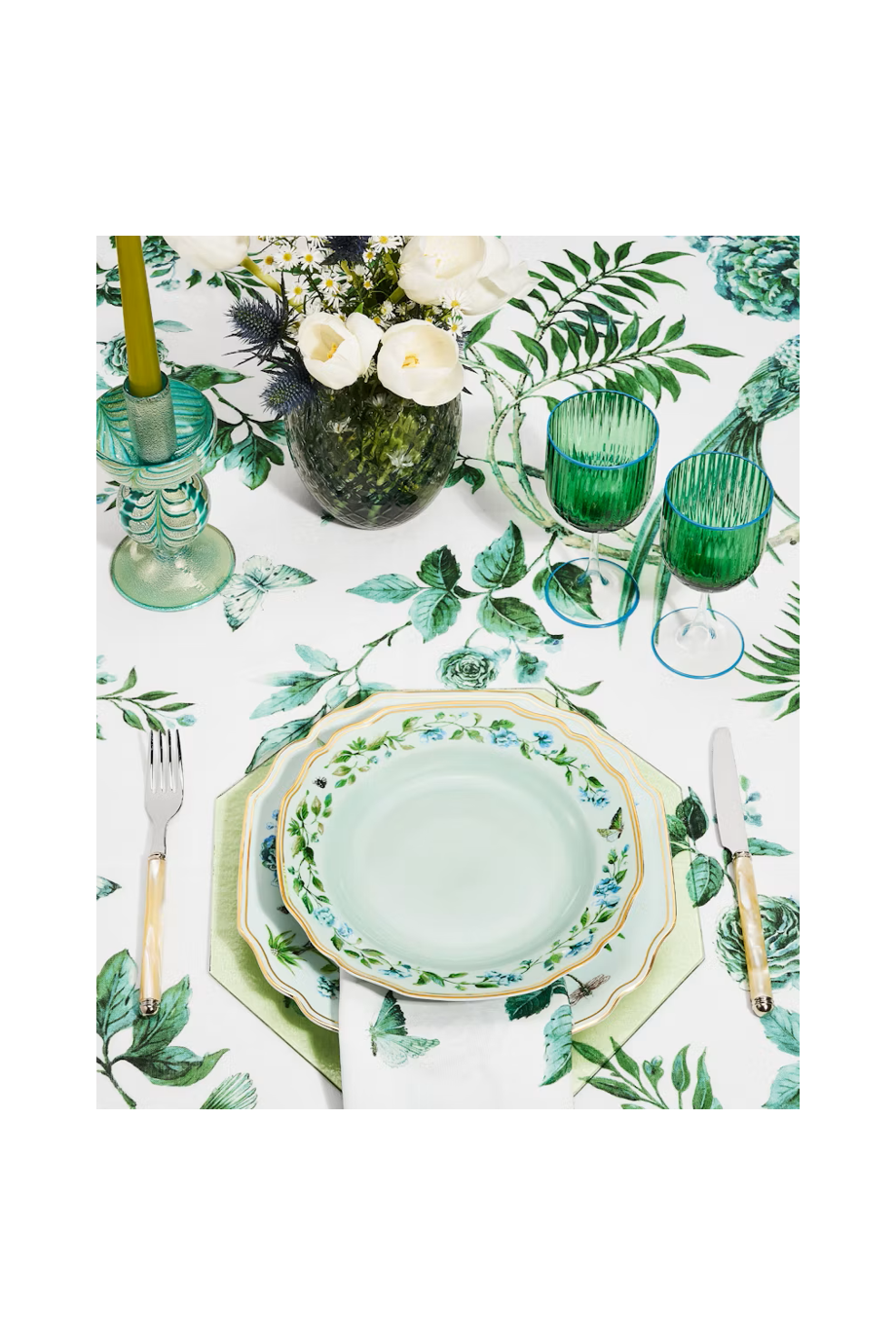 Secret Garden printed porcelain soup plate 2pc 23cm