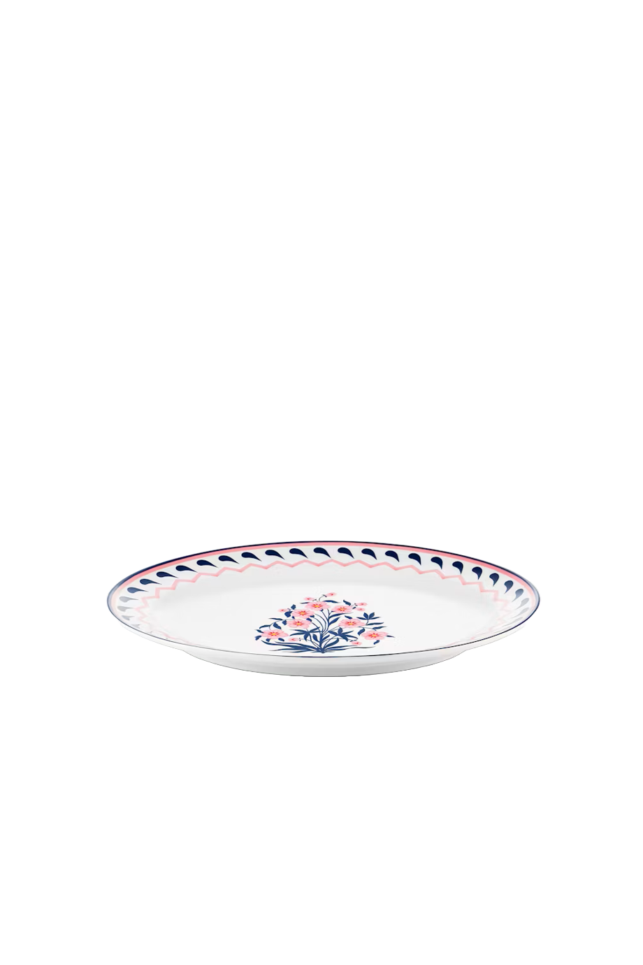 Jaipur printed porcelain platter 39 x 30