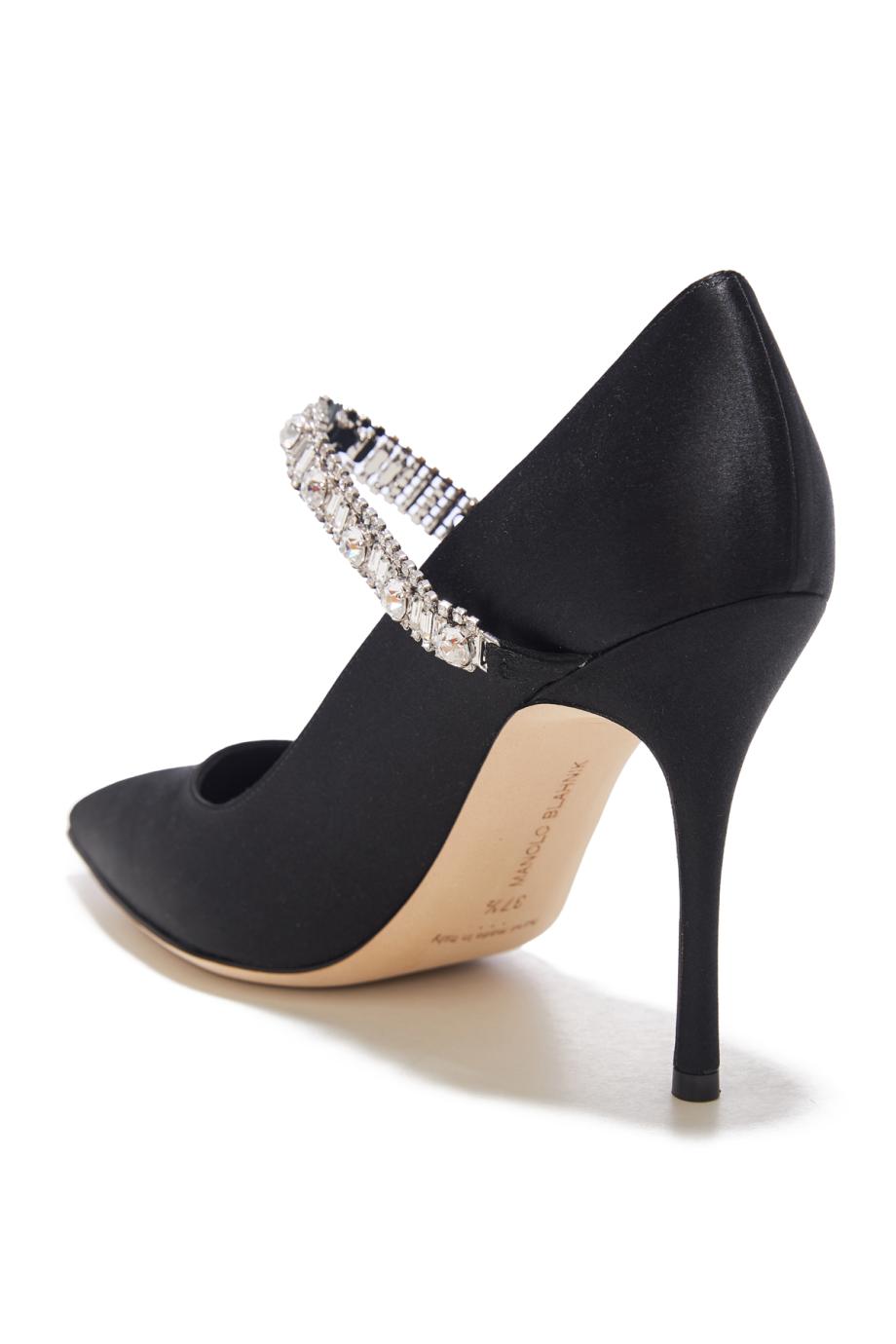 Hamedi 105 embellished satin pumps