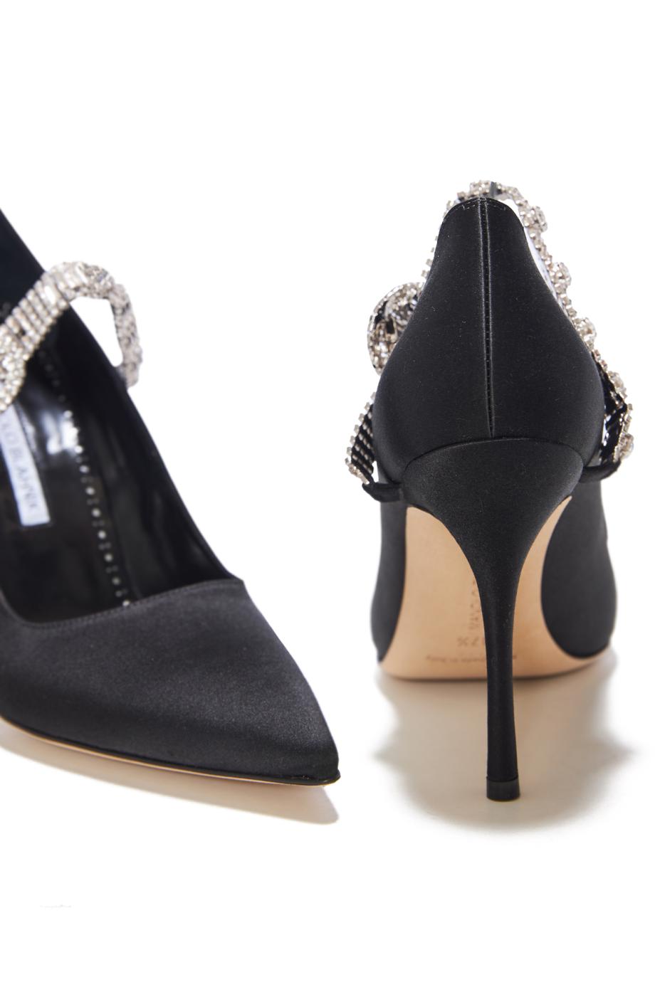 Hamedi 105 embellished satin pumps