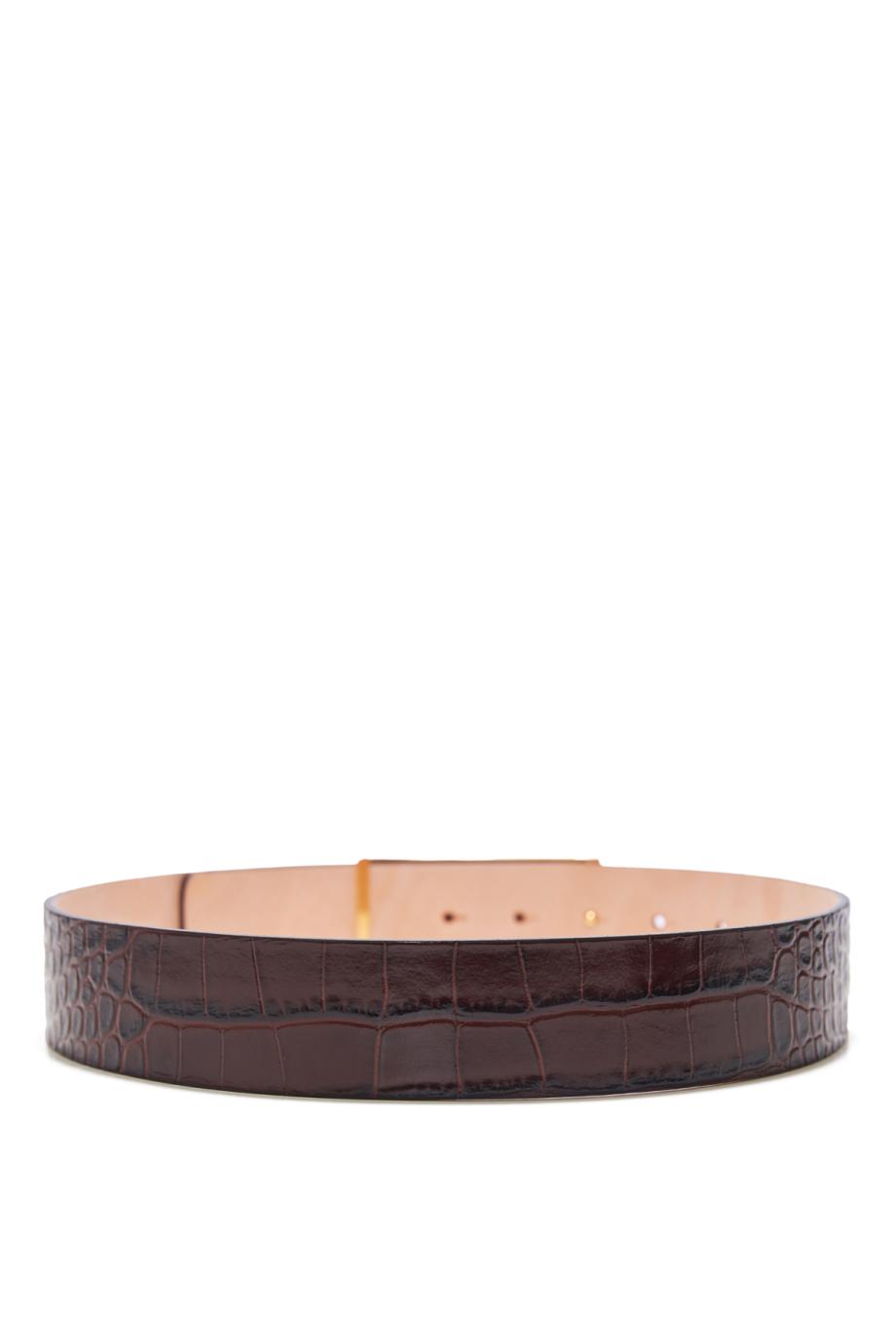 Frame croc-leather belt