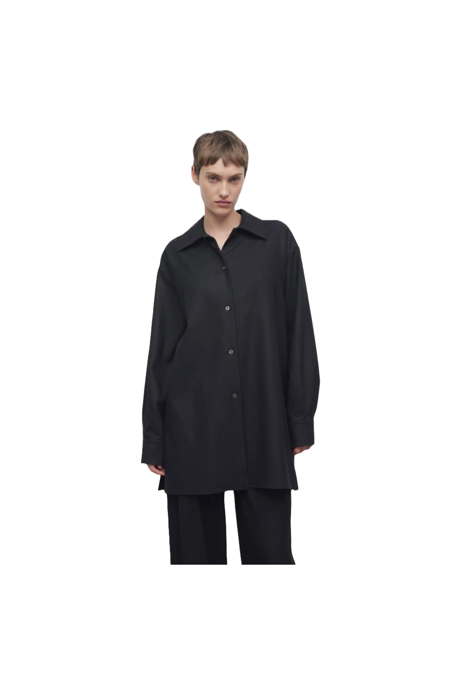 Komake relaxed wool and cashmere shirt