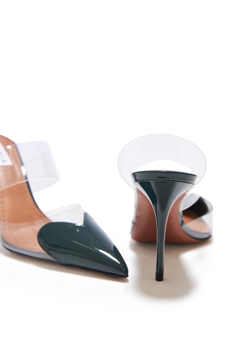 Le cœur 90 patent-leather mules